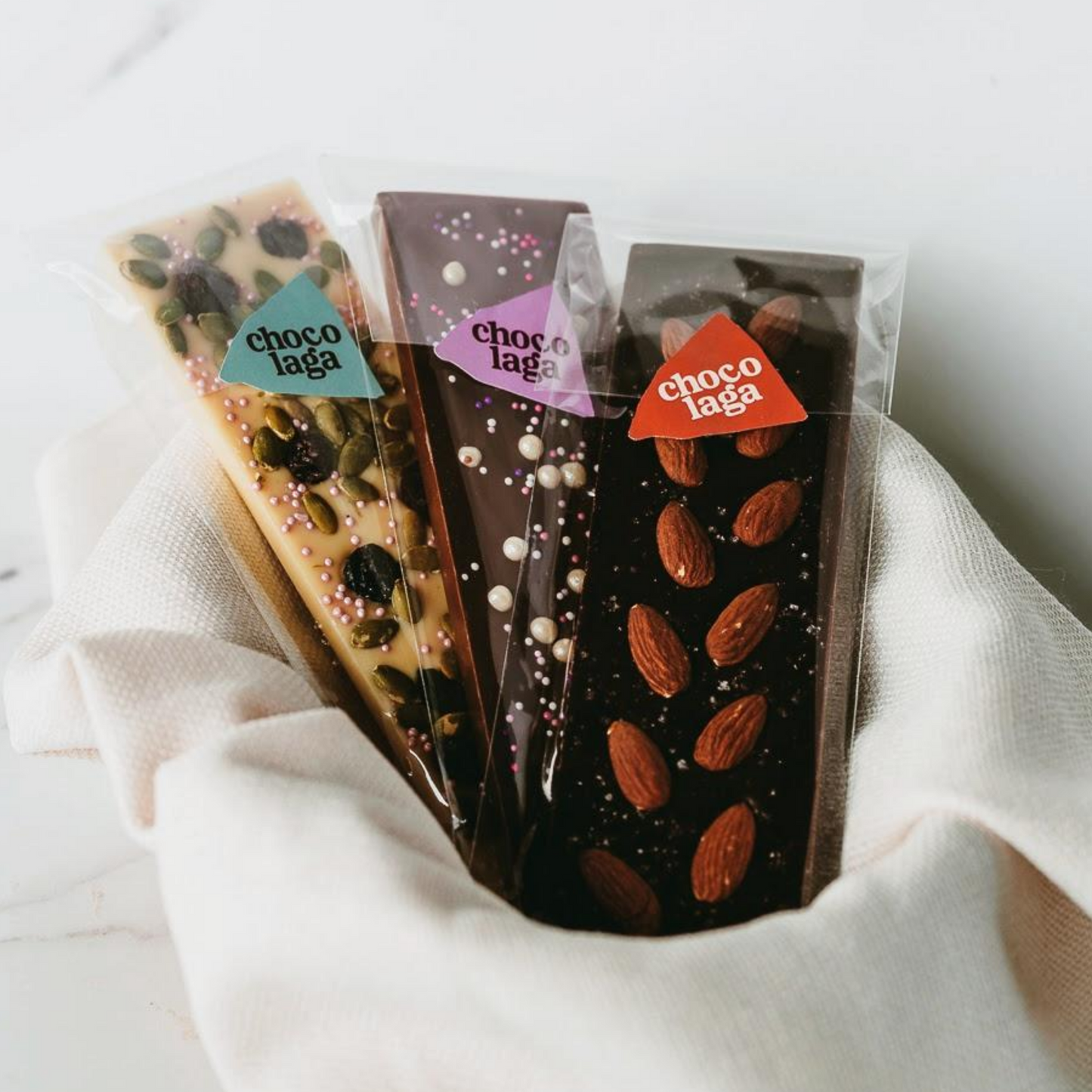Tablettes garnies Chocolaga