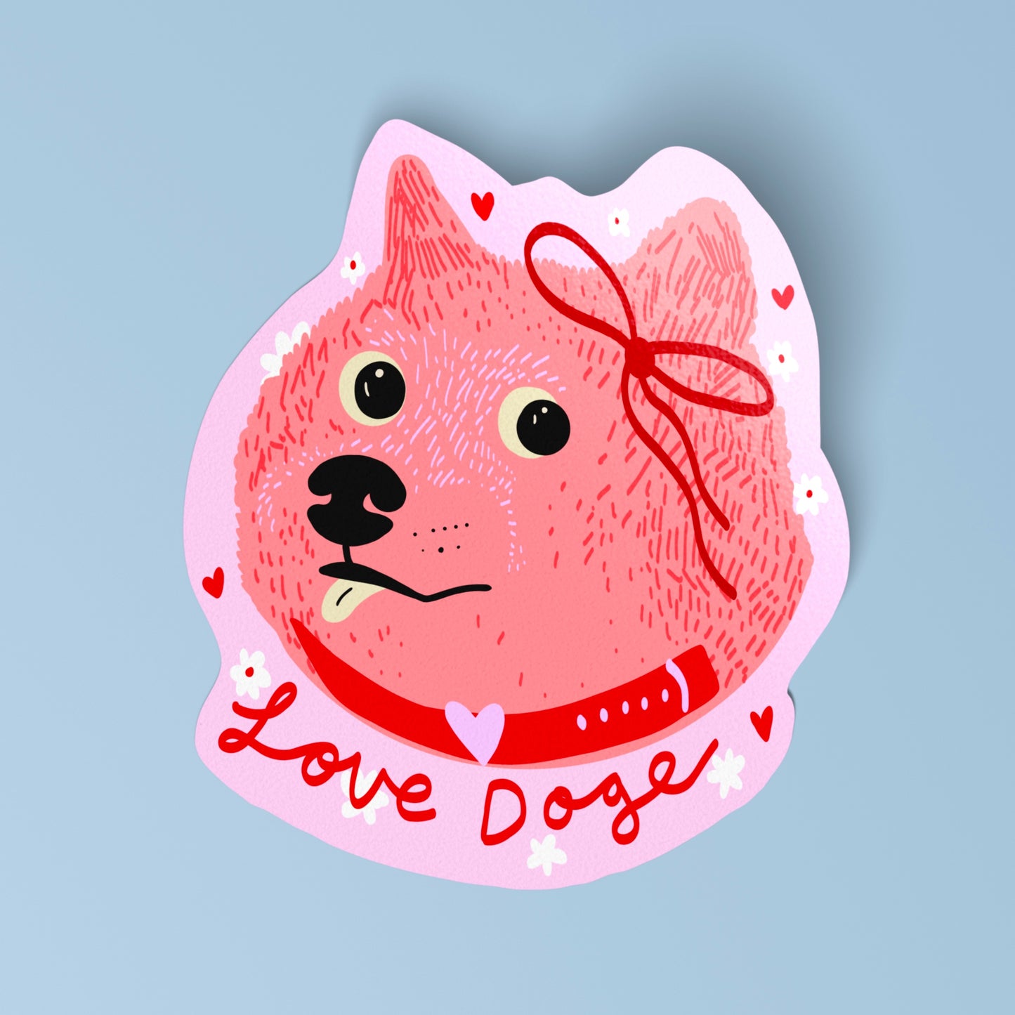 Autocollant Love Doge