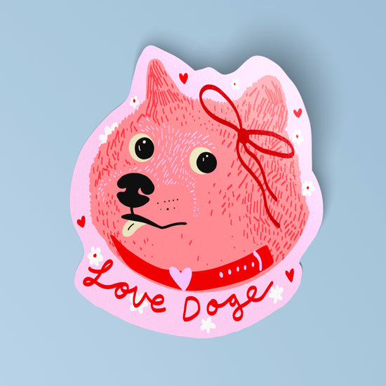 Autocollant Love Doge