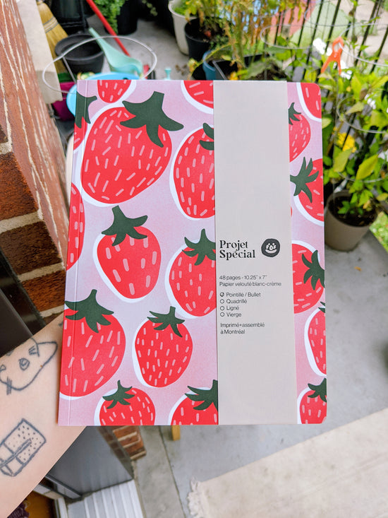 Carnet Pointillé Les Fraises du Québec